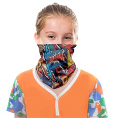 Comic Cartoon Pattern Face Covering Bandana (kids) by pakminggu