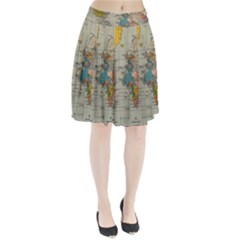 Vintage World Map Pleated Skirt by Cowasu