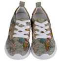 Vintage World Map Kids  Lightweight Sports Shoes View1