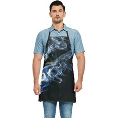 Smoke-flame-dynamic-wave-motion Kitchen Apron by Cowasu