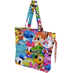 Illustration Cartoon Character Animal Cute Drawstring Tote Bag by Cowasu