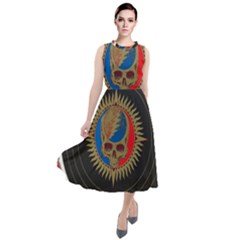 The Grateful Dead Round Neck Boho Dress by Cowasu