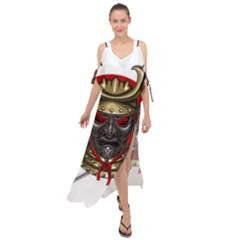 Samurai Katana Warrior Maxi Chiffon Cover Up Dress by Cowasu