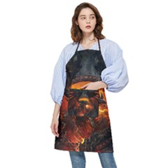 Dragon Fire Fantasy Art Pocket Apron by Cowasu