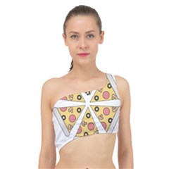 Pizza-slice-food-italian Spliced Up Bikini Top  by Cowasu