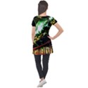 Science-fiction-forward-futuristic Puff Sleeve Tunic Top View2