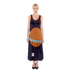 Planet-orbit-universe-star-galaxy Sleeveless Maxi Dress by Cowasu