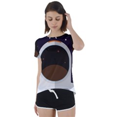 Astronaut-space-astronomy-universe Short Sleeve Open Back T-shirt by Cowasu