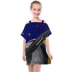 Science-fiction-sci-fi-sci-fi-logo Kids  One Piece Chiffon Dress by Sarkoni