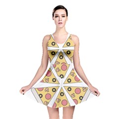 Pizza-slice-food-italian Reversible Skater Dress by Sarkoni