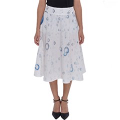 Blue Oxygen-bubbles-in-the-water Perfect Length Midi Skirt by Sarkoni