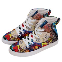 Cartoon Starry Night Vincent Van Gogh Men s Hi-top Skate Sneakers by Sarkoni