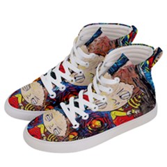 Cartoon Starry Night Vincent Van Gogh Women s Hi-top Skate Sneakers by Sarkoni