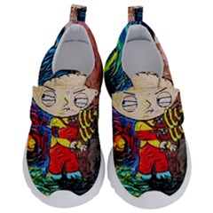 Cartoon Starry Night Vincent Van Gogh Kids  Velcro No Lace Shoes by Sarkoni