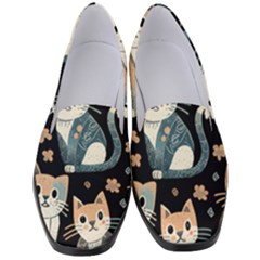 Cats Pattern Women s Classic Loafer Heels by Valentinaart