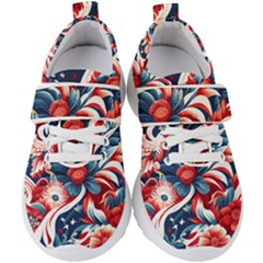 America Pattern Kids  Velcro Strap Shoes by Valentinaart