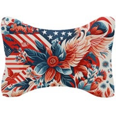 America Pattern Seat Head Rest Cushion by Valentinaart