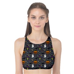 Halloween Pattern Bat Tank Bikini Top by Bangk1t