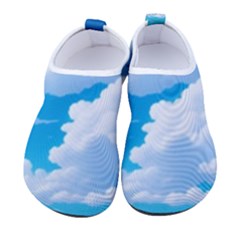 Sky Clouds Blue Cartoon Animated Kids  Sock-style Water Shoes by Bangk1t