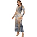 Garden Mushrooms Tree Flower Long Sleeve Longline Maxi Dress View2