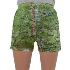 Map Earth World Russia Europe Sleepwear Shorts by Bangk1t