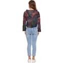 Peacock Feather Bird Women s Lightweight Cropped Hoodie View4