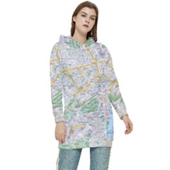 London City Map Women s Long Oversized Pullover Hoodie by Bedest