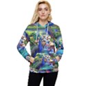 Peacocks  Fantasy Garden Women s Lightweight Drawstring Hoodie View1