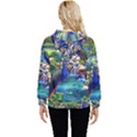 Peacocks  Fantasy Garden Women s Lightweight Drawstring Hoodie View4