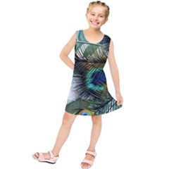 Peacock Feathers Kids  Tunic Dress by Bedest