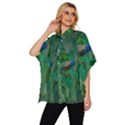 Peacock Paradise Jungle Women s Batwing Button Up Shirt View2