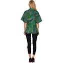 Peacock Paradise Jungle Women s Batwing Button Up Shirt View4