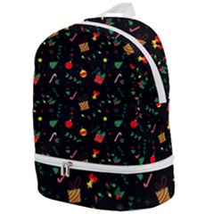 Christmas Pattern Texture Colorful Wallpaper Zip Bottom Backpack by Ravend