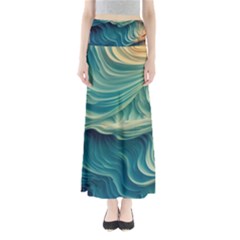 Art Pattern Artis Hands Illustration Full Length Maxi Skirt by Ravend