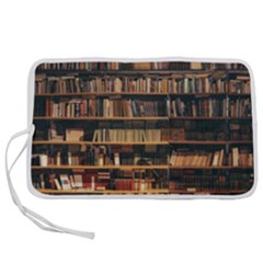 Books On Bookshelf Assorted Color Book Lot In Bookcase Library Pen Storage Case (s) by Ravend