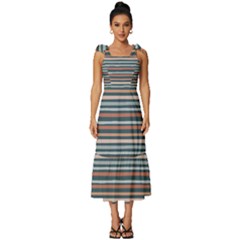 Stripes Tie-strap Tiered Midi Chiffon Dress by zappwaits