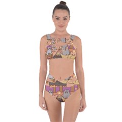 Pusheen Cute Fall The Cat Bandaged Up Bikini Set  by Ndabl3x