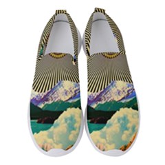 Surreal Art Psychadelic Mountain Women s Slip On Sneakers by Ndabl3x