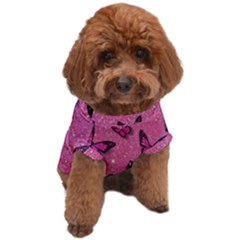 Pink Glitter Butterfly Dog T-shirt by Ndabl3x