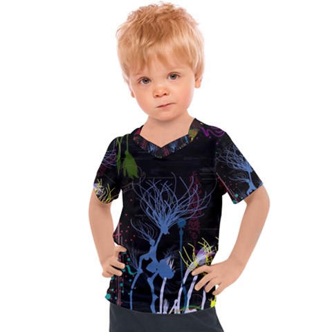 Art Design Graphic Neon Tree Artwork Kids  Sports T-shirt by Bedest