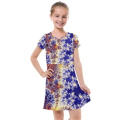 Psychedelic Colorful Abstract Trippy Fractal Mandelbrot Set Kids  Cross Web Dress by Bedest