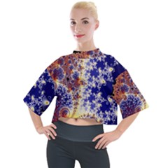 Psychedelic Colorful Abstract Trippy Fractal Mandelbrot Set Mock Neck T-shirt by Bedest