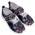 Psychedelic Colorful Abstract Trippy Fractal Women s Velcro Strap Shoes View3