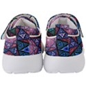 Purple Psychedelic Art Pattern Mosaic Design Fractal Art Kids  Velcro Strap Shoes View4