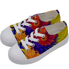 Fractal Spiral Bright Colors Kids  Low Top Canvas Sneakers by Proyonanggan