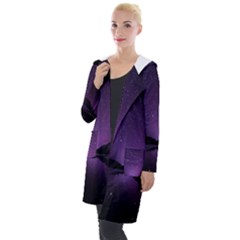 Dark Purple Aesthetic Landscape Hooded Pocket Cardigan by Sarkoni