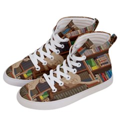 Library Aesthetic Women s Hi-top Skate Sneakers by Sarkoni