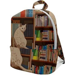 Library Aesthetic Zip Up Backpack by Sarkoni