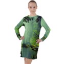 Trees Forest Artwork Nature Beautiful Landscape Long Sleeve Hoodie Dress View1