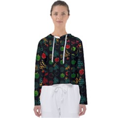 Apples Honey Honeycombs Pattern Women s Slouchy Sweat by Sarkoni